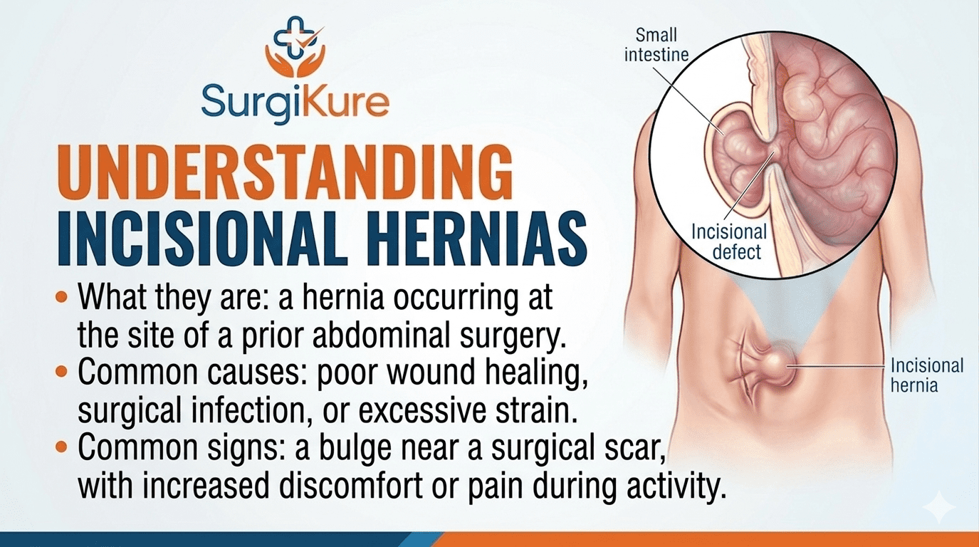 Incisional Hernia: Causes, Symptoms, Surgery & Recovery Guide